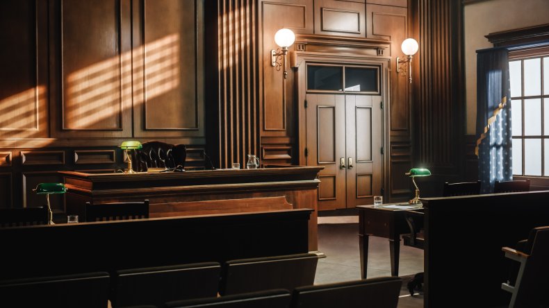 Stock photo of courtroom