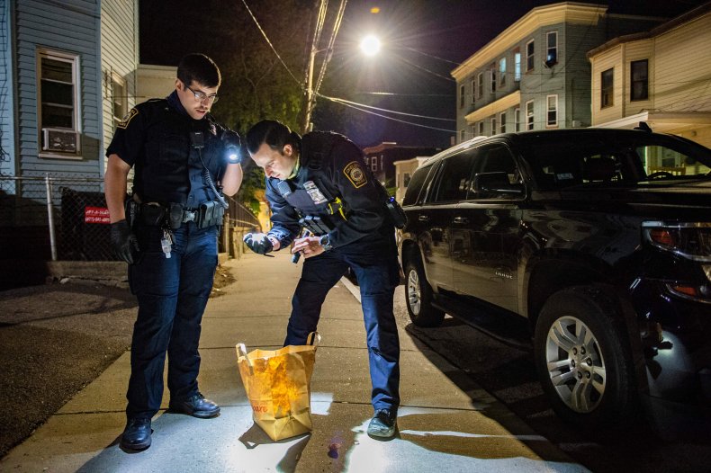 Massachusetts police stock photo
