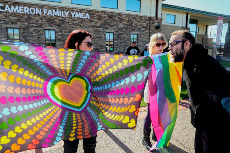 Protest over Transgender at YMCA