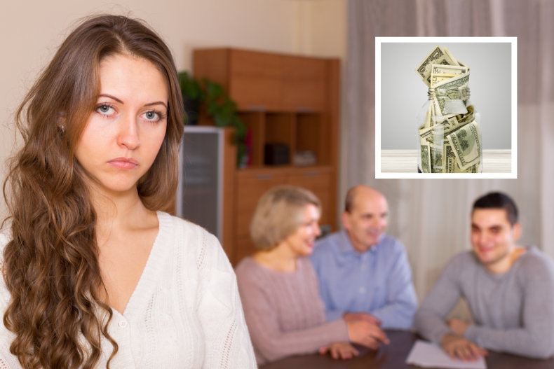 Woman upset with family money