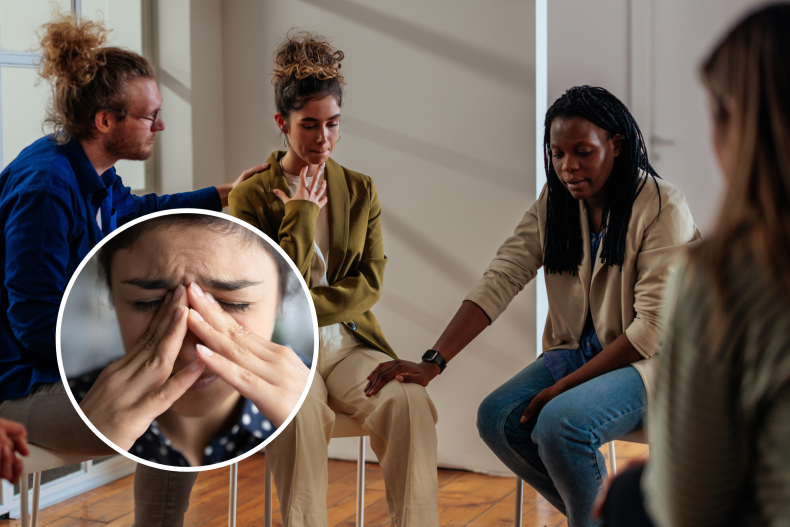 Group session and crying