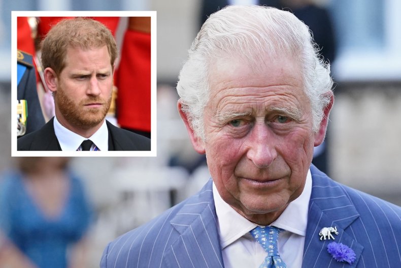 King Charles responds to Prince Harry question