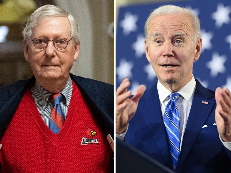 Composite, Mitch McConnell and Joe Biden 