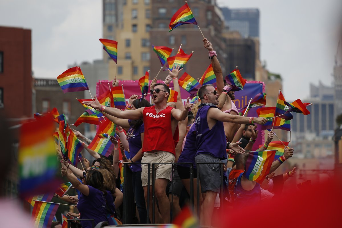 Gay pride rally in New York