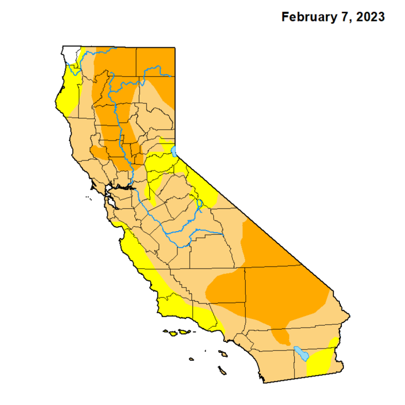 California drought map February 7 2023