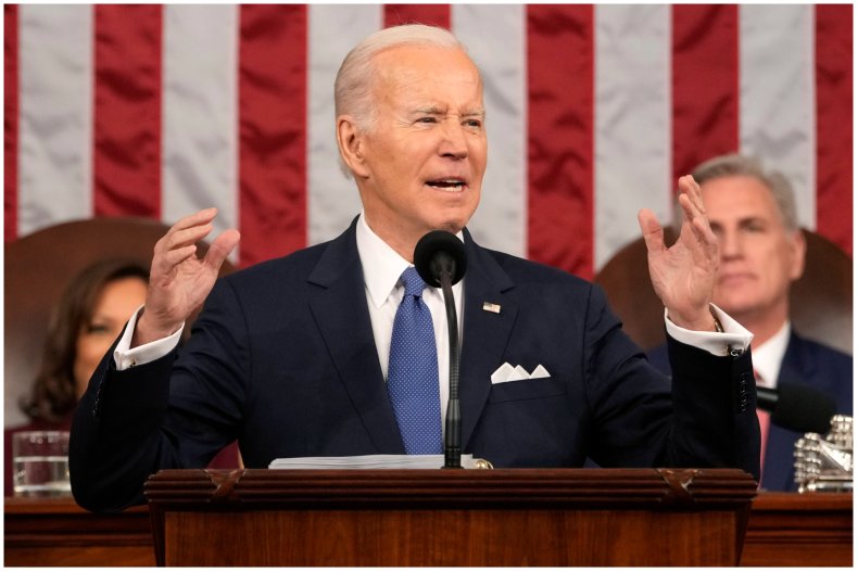 President Joe Biden during the SOTU speech