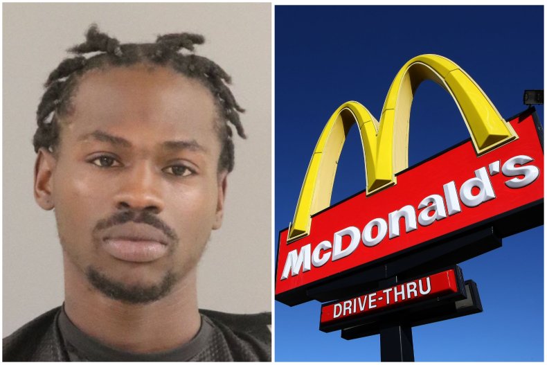 Marques Charles Wright Jr and McDonald's sign