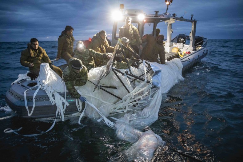 Chinese spy balloon recovery South Carolina