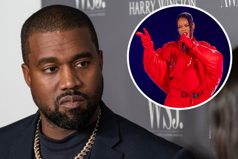 Kanye West misses Rihanna's Super Bowl performance