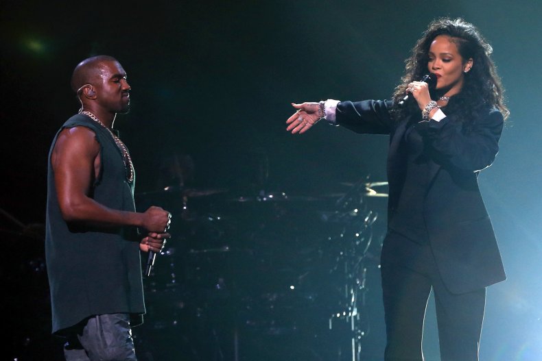 Rihanna and Kanye West