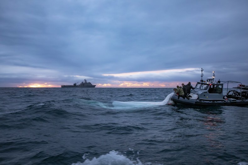 Sailors assigned to Explosive Ordnance Disposal Group