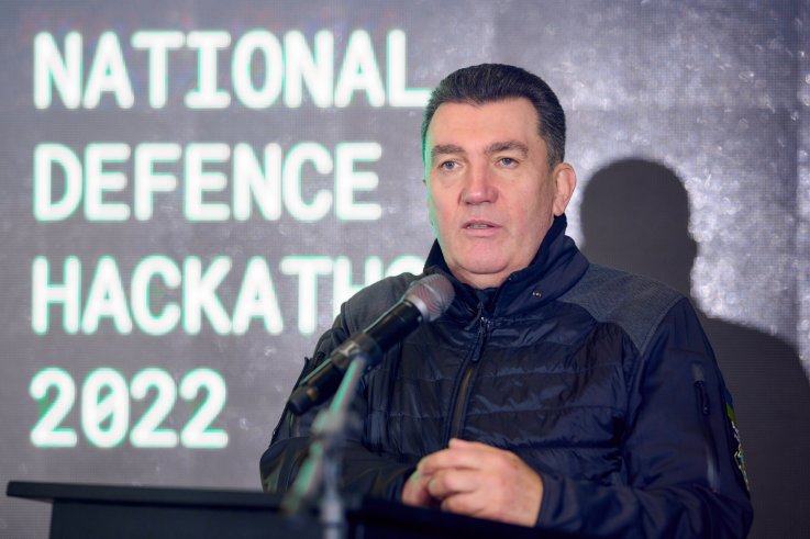 Oleksiy Danilov addresses Ukraine national defense hackathon