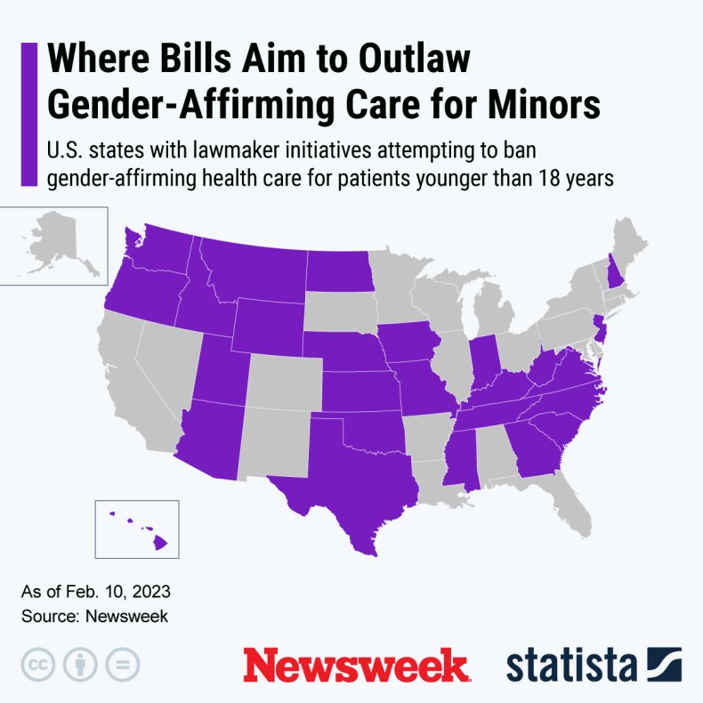 Where Bills Aim to Outlaw Gender-Affirming Care 