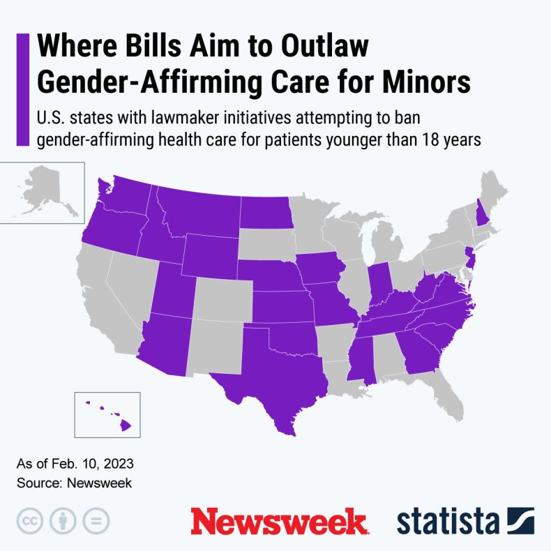 Where Bills Aim to Outlaw Gender-Affirming Care
