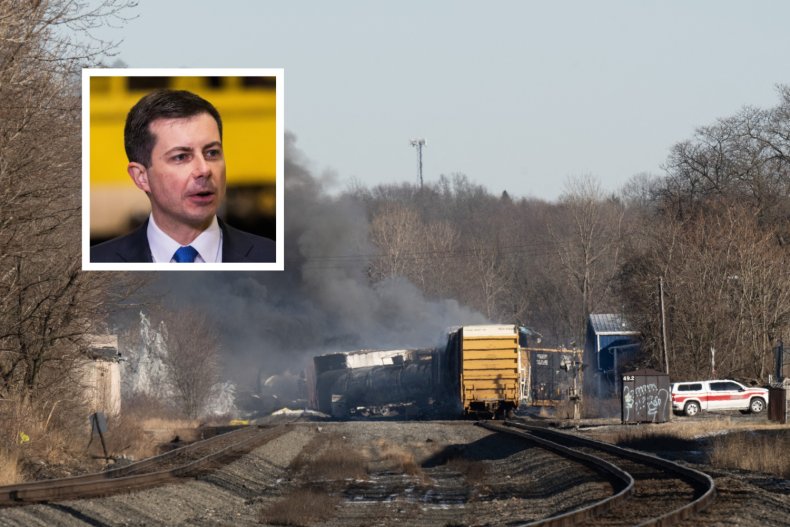 ohio train derailment with Pete Buttigieg