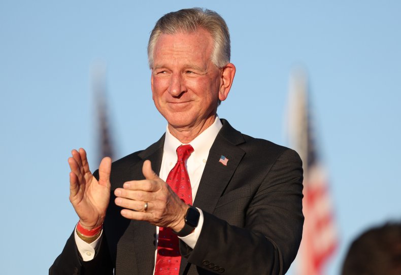 U.S. Sen. Tommy Tuberville (R-AL) looks on