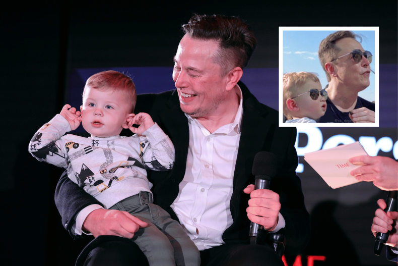 Elon Musk and son X