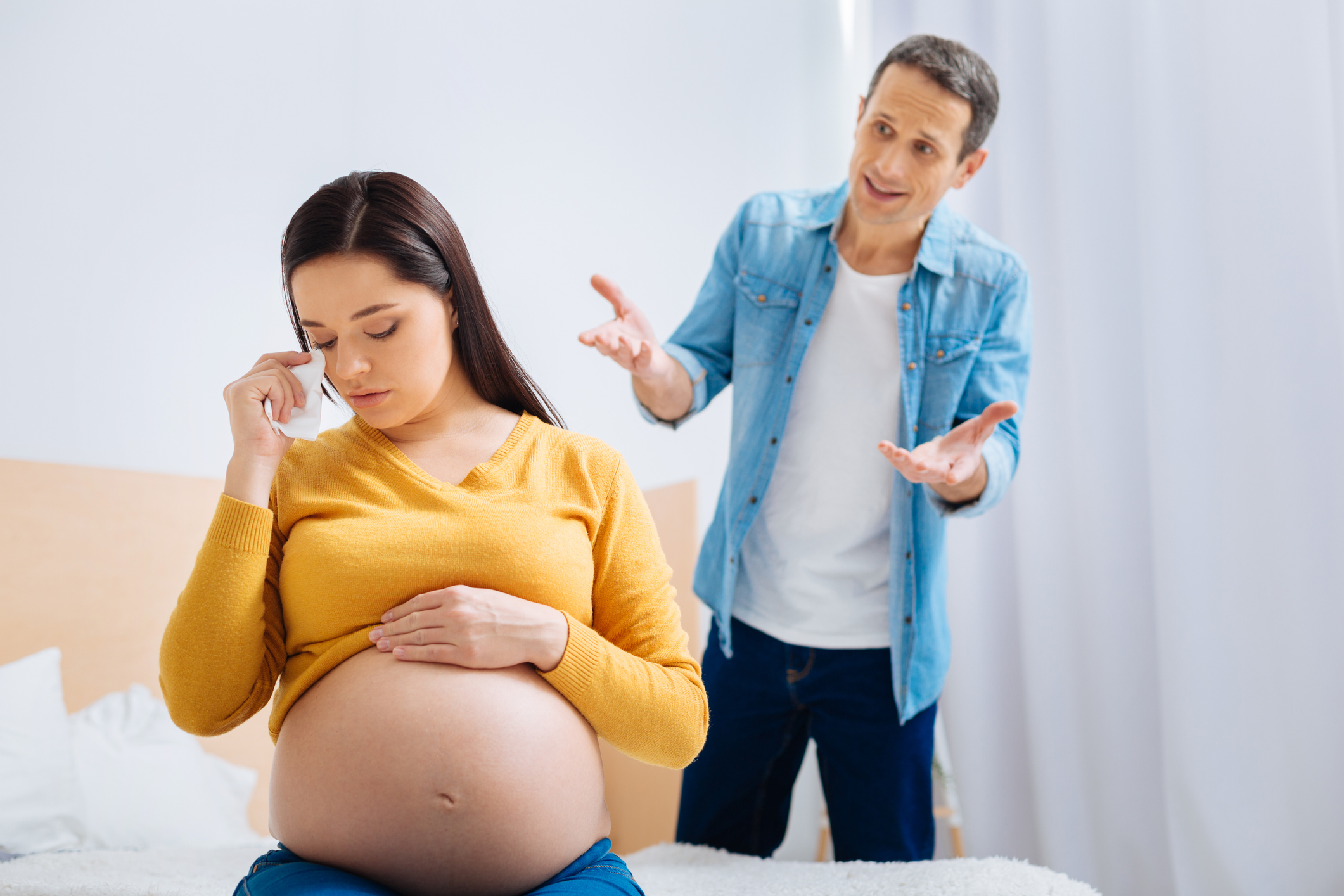 Mans Reason for Telling Pregnant Wife Shes Less of a Person Backed picture