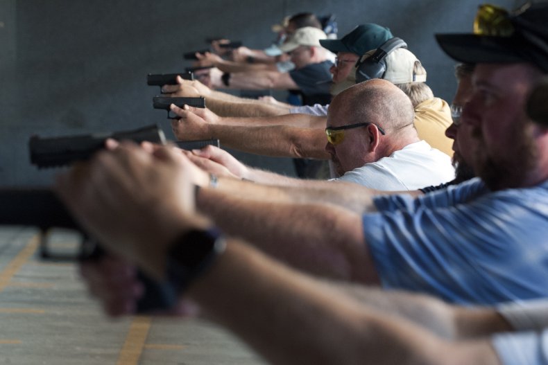 Teachers train with weapons