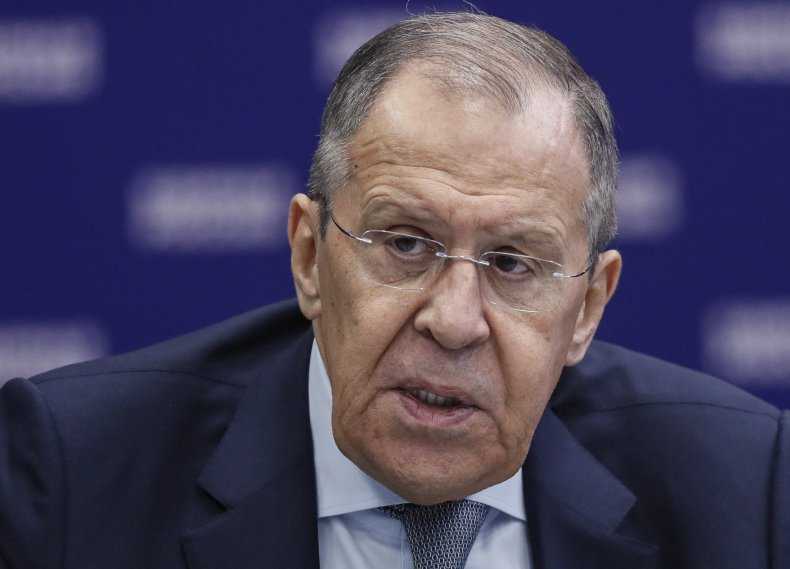 Sergei Lavrov at Moscow meeting February 2023