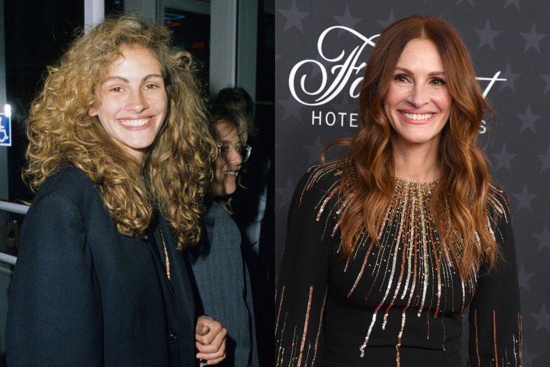 Julia Roberts in 1989 and 2023