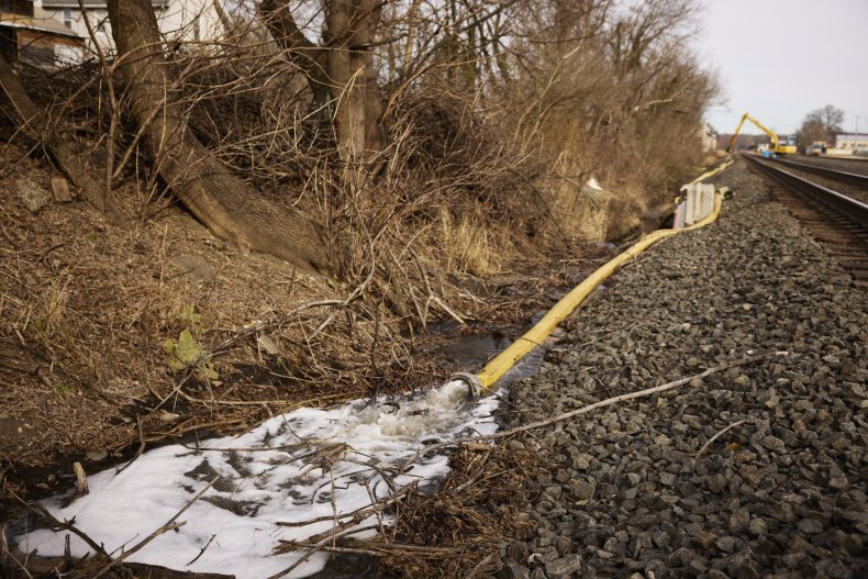 Water rerouting East Palestine toxic spill