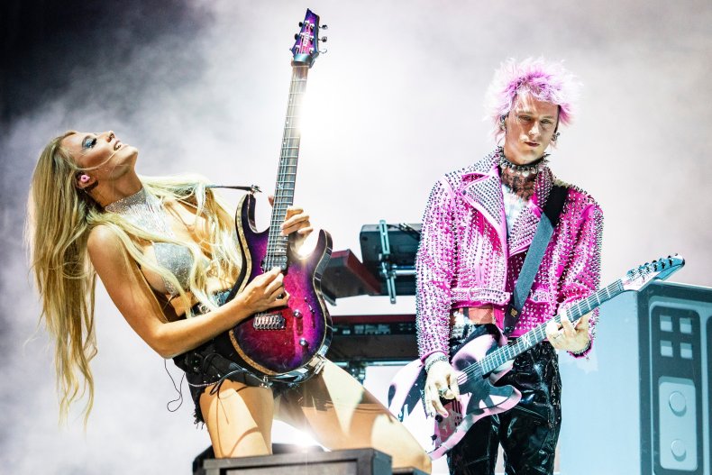 Sophie Lloyd and Machine Gun Kelly perform