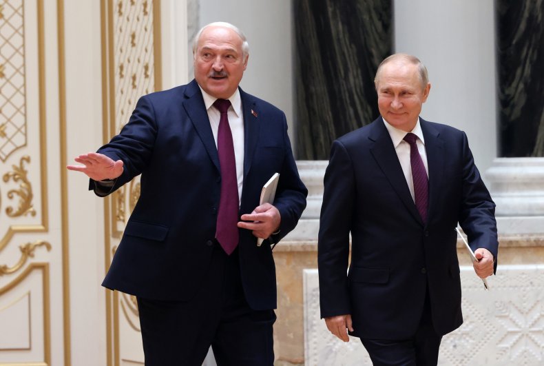 Vladimir Putin and Alexander Lukashnko