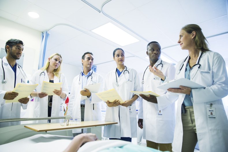 Medical students stock image