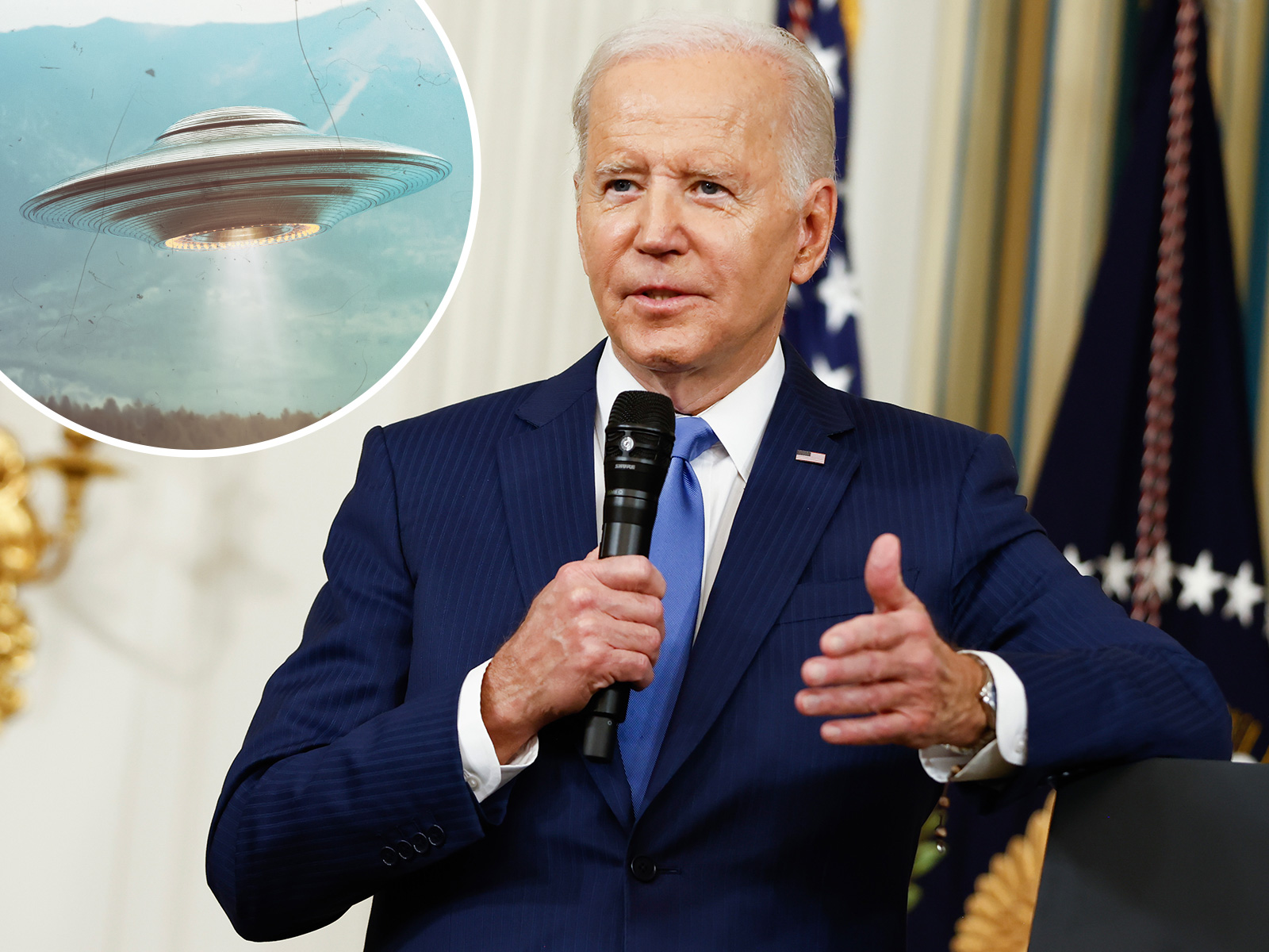 Did Joe Biden Address Nation on 'Extra-Terrestrial Visitors' in Viral Clip?