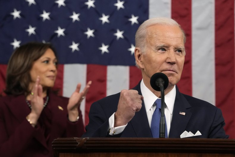 U.S. President Joe Biden delivers the State