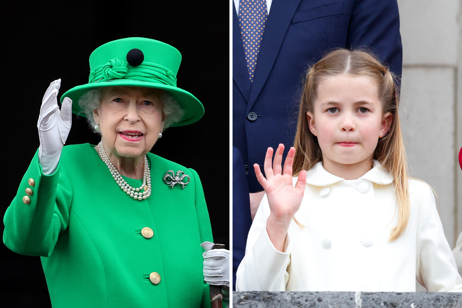 Moment Princess Charlotte Mirrored Queen Elizabeth II's Wave Praised -  Newsweek