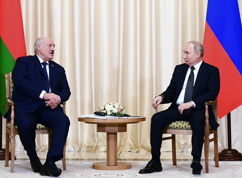 Vladimir Putin and Alexander Lukashenko