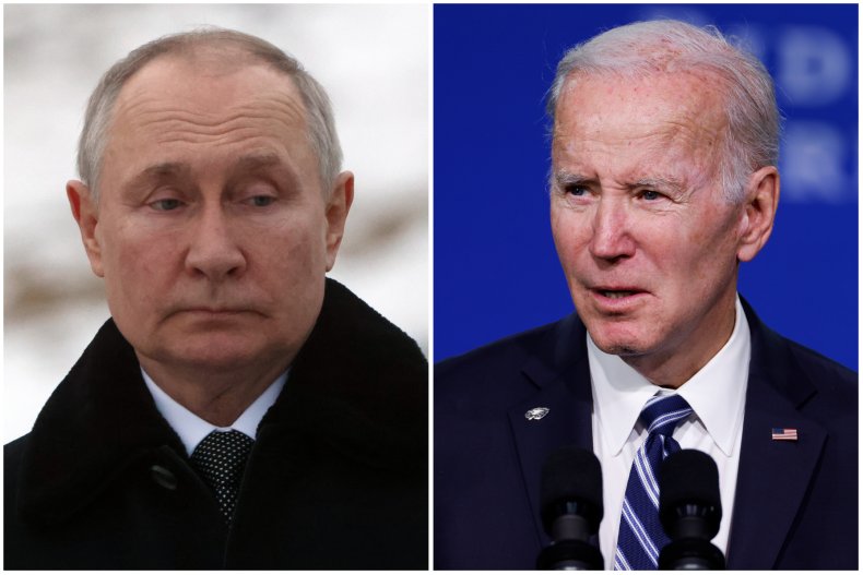 Vladimir Putin and Joe Biden 