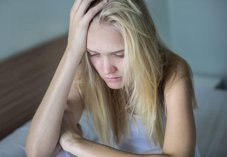 Teen crying