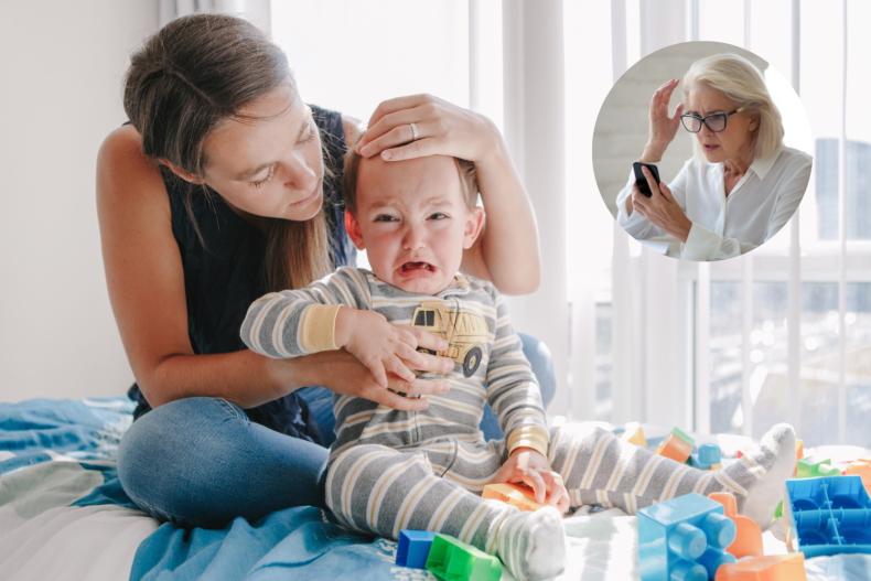 Mom and toddler