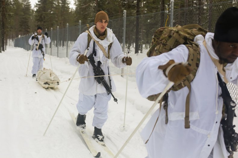 Ski training Finland military exercise