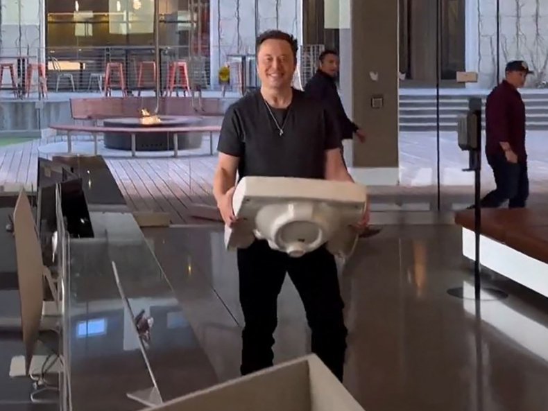Elon Musk Pictured at Twitter HQ