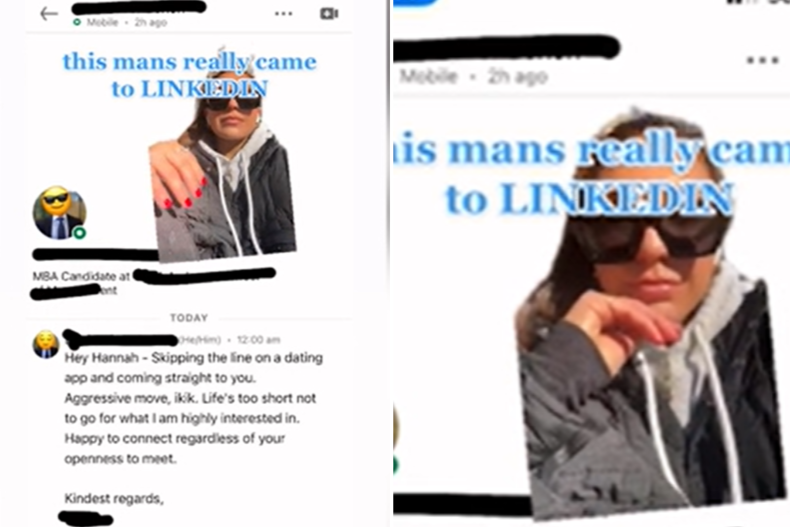 Guy Tracks Woman Down On LinkedIn