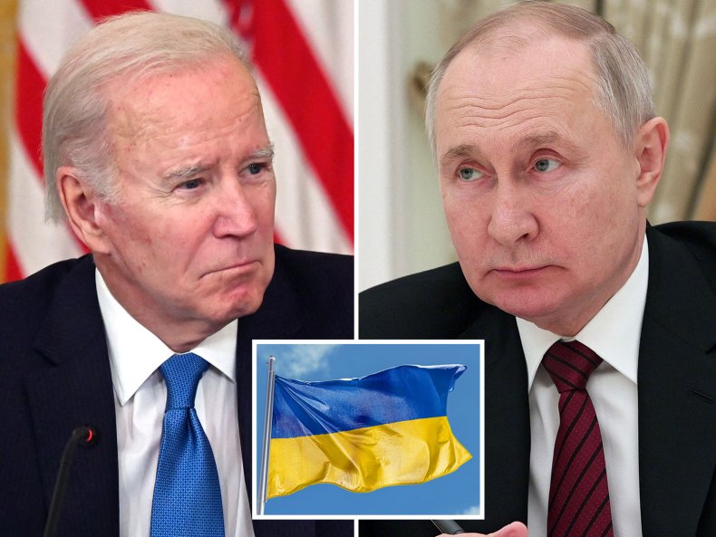 Comp Image, Joe Biden and  Vladimir Putin 