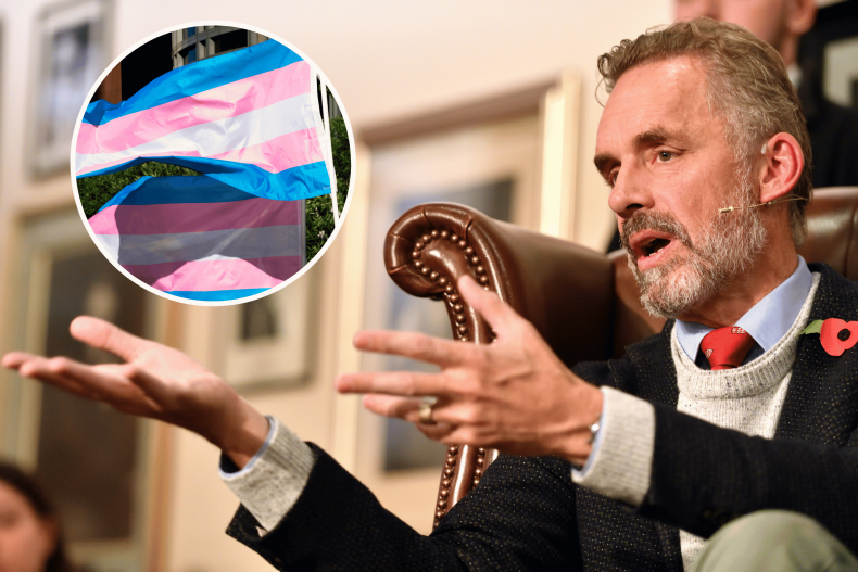 Jordan Peterson and a trans flag