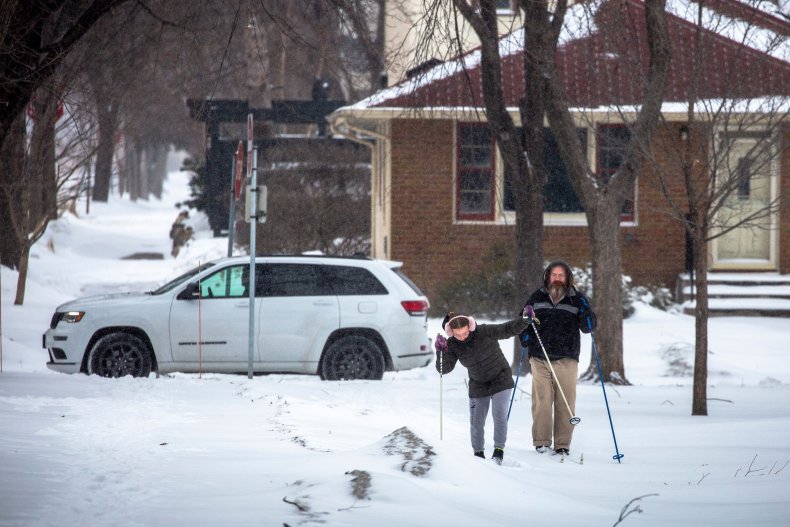 Minnesota snowy street
