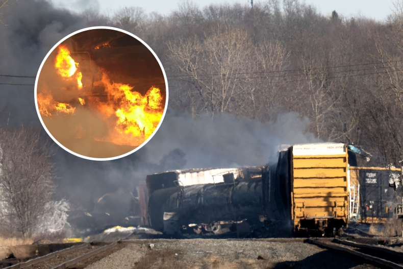 Ohio Train Derailment Fire East Palestine