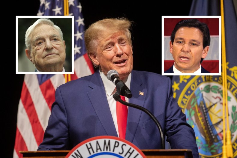Donald Trump George Soros Ron DeSantis 2024