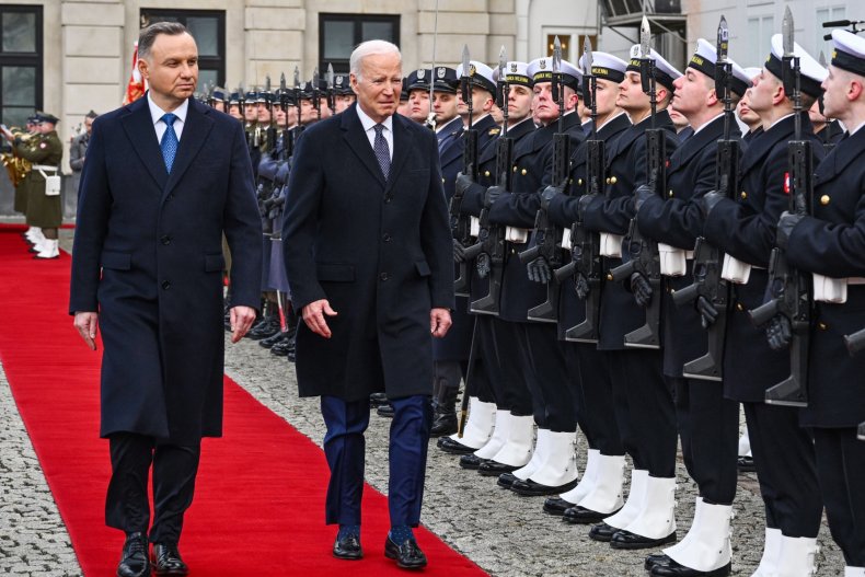 Joe Biden, Andrzej Duda red carpet
