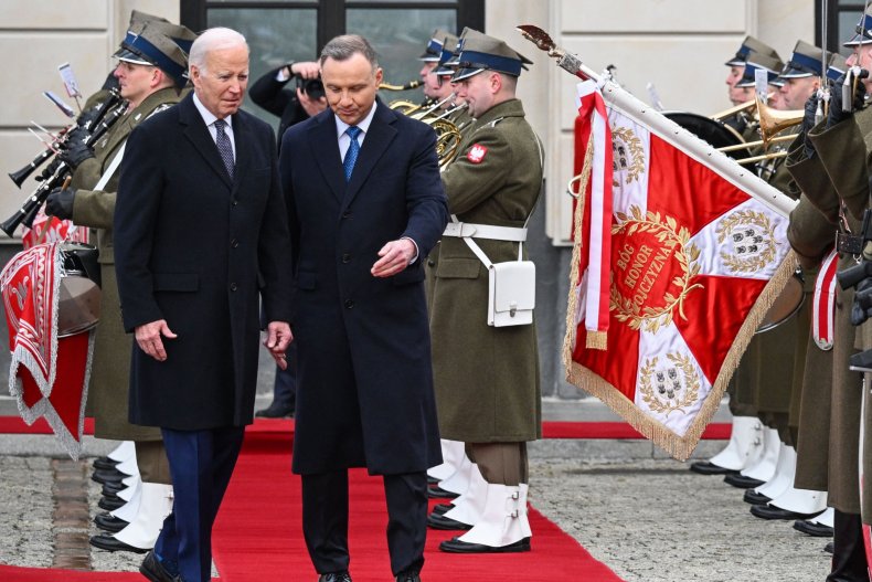 Joe Biden, President Duda red carpet