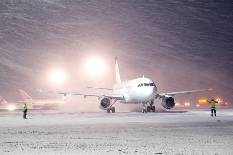 Plane blizzard