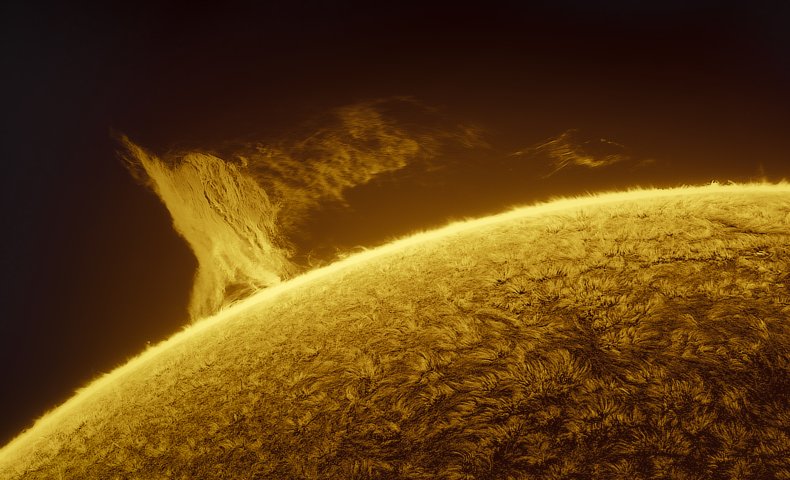A coronal mass ejection on the sun