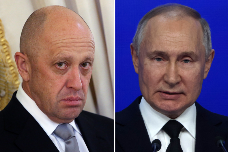 Yevgeny Prigozhin and Vladimir Putin 