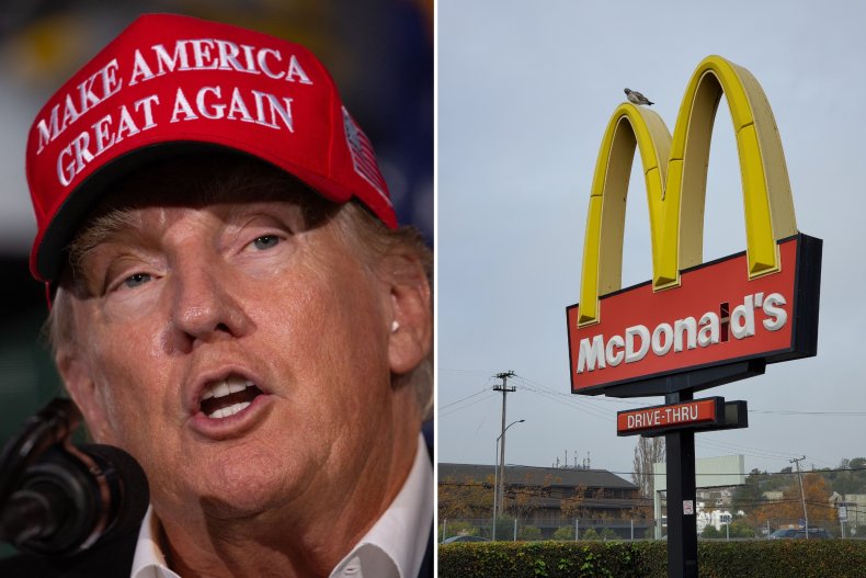 Donald Trump McDonald's Visit Menu East Palestine